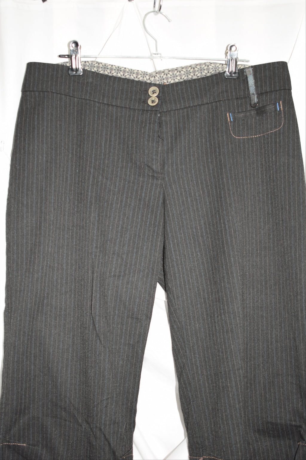 GREY PIN STRIPE CAPRIS by Cop Copine