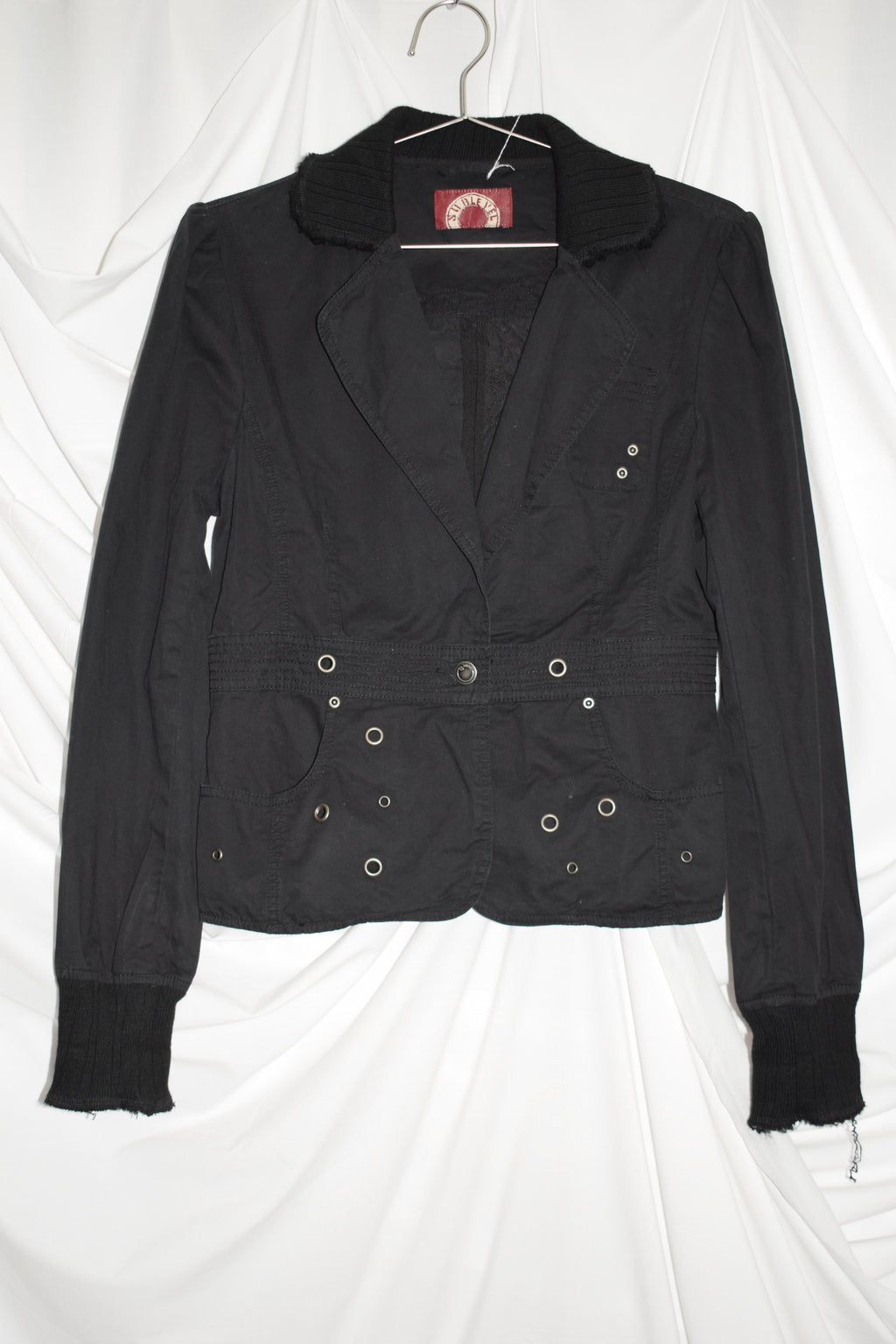 BLAZER-STYLE LIGHTWEIGHT BLACK JACKET