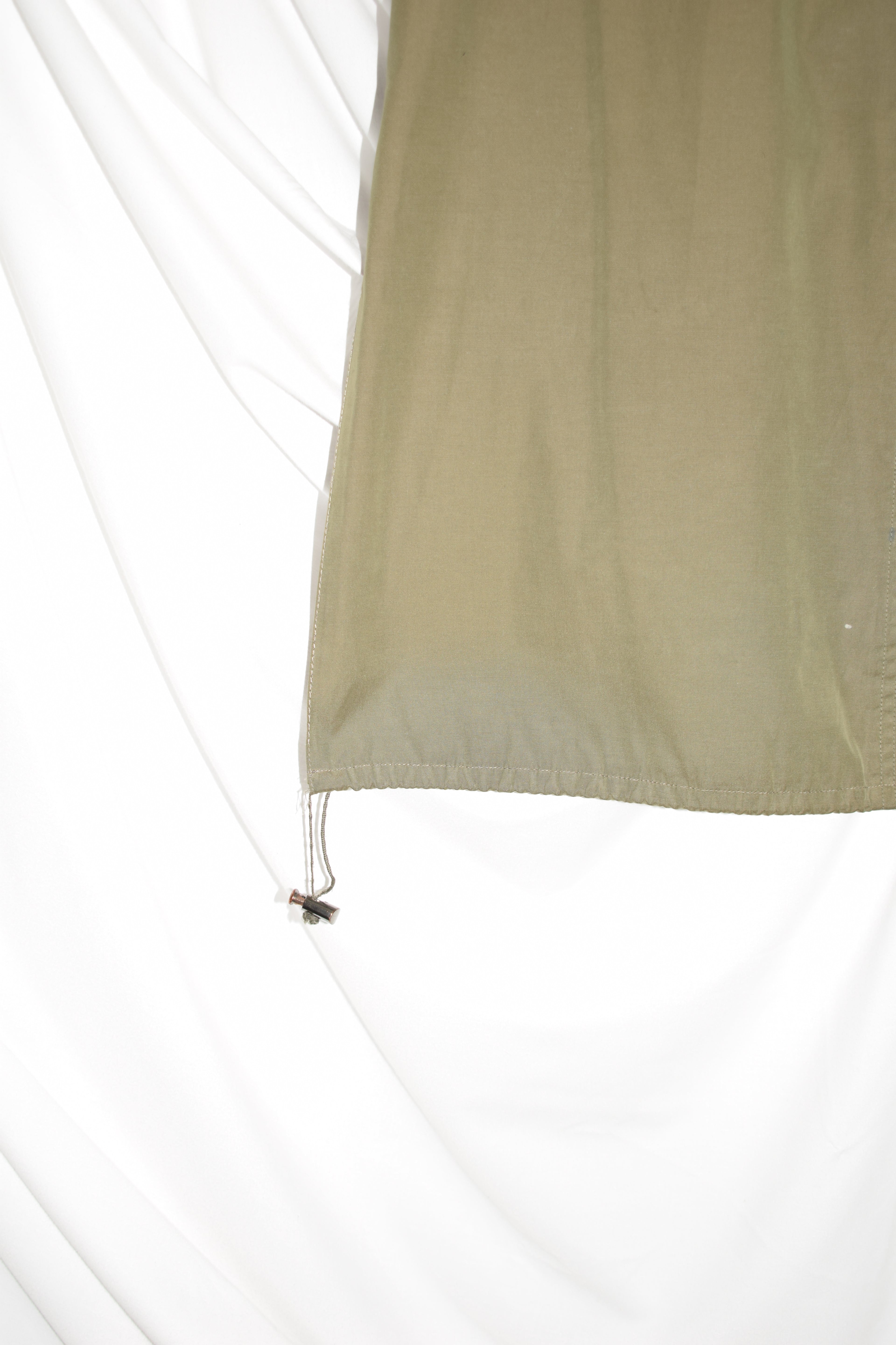 KHAKI CARGO MAXI SKIRT