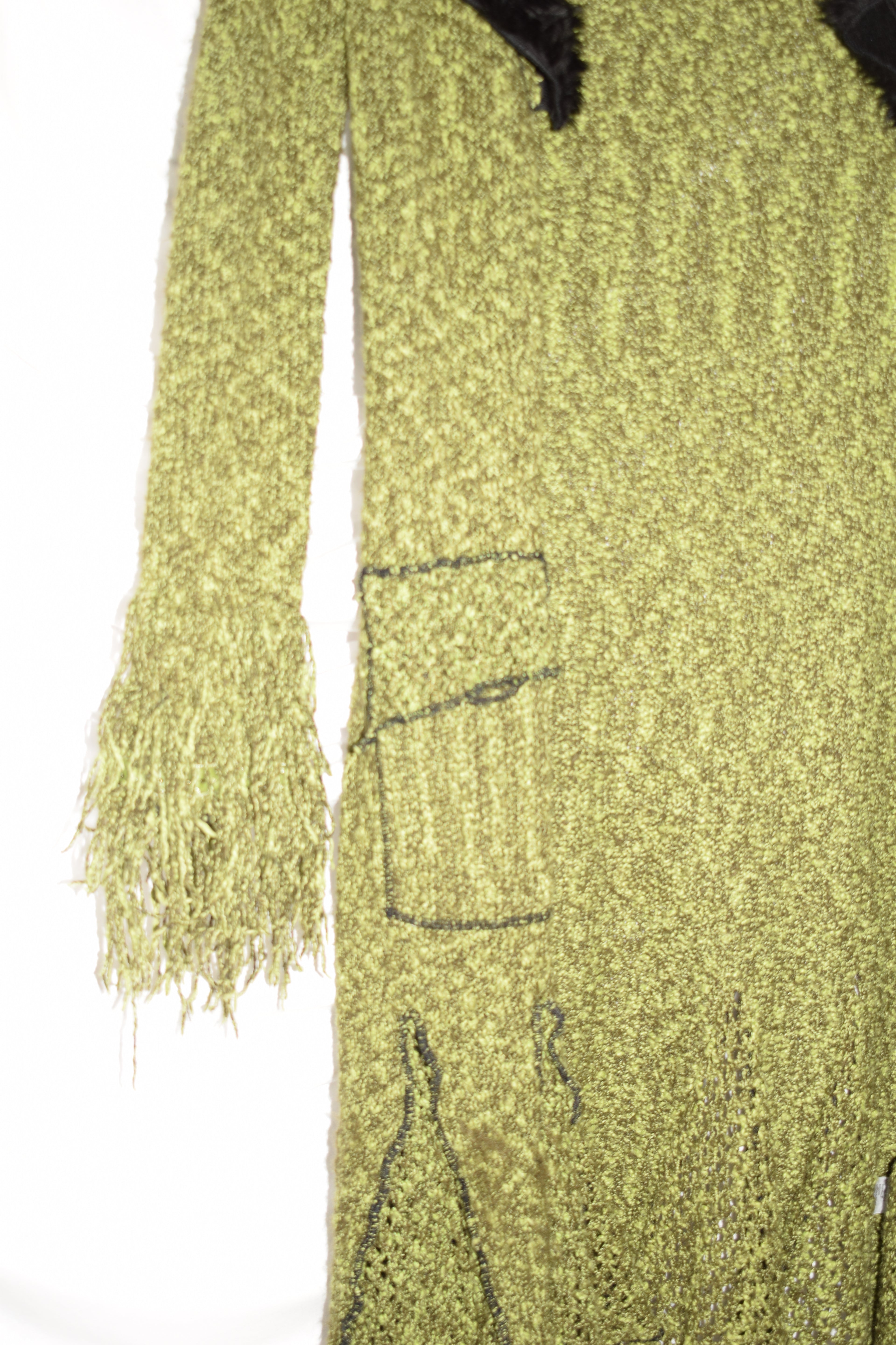 GREEN KNIT MAXI CARDIGAN