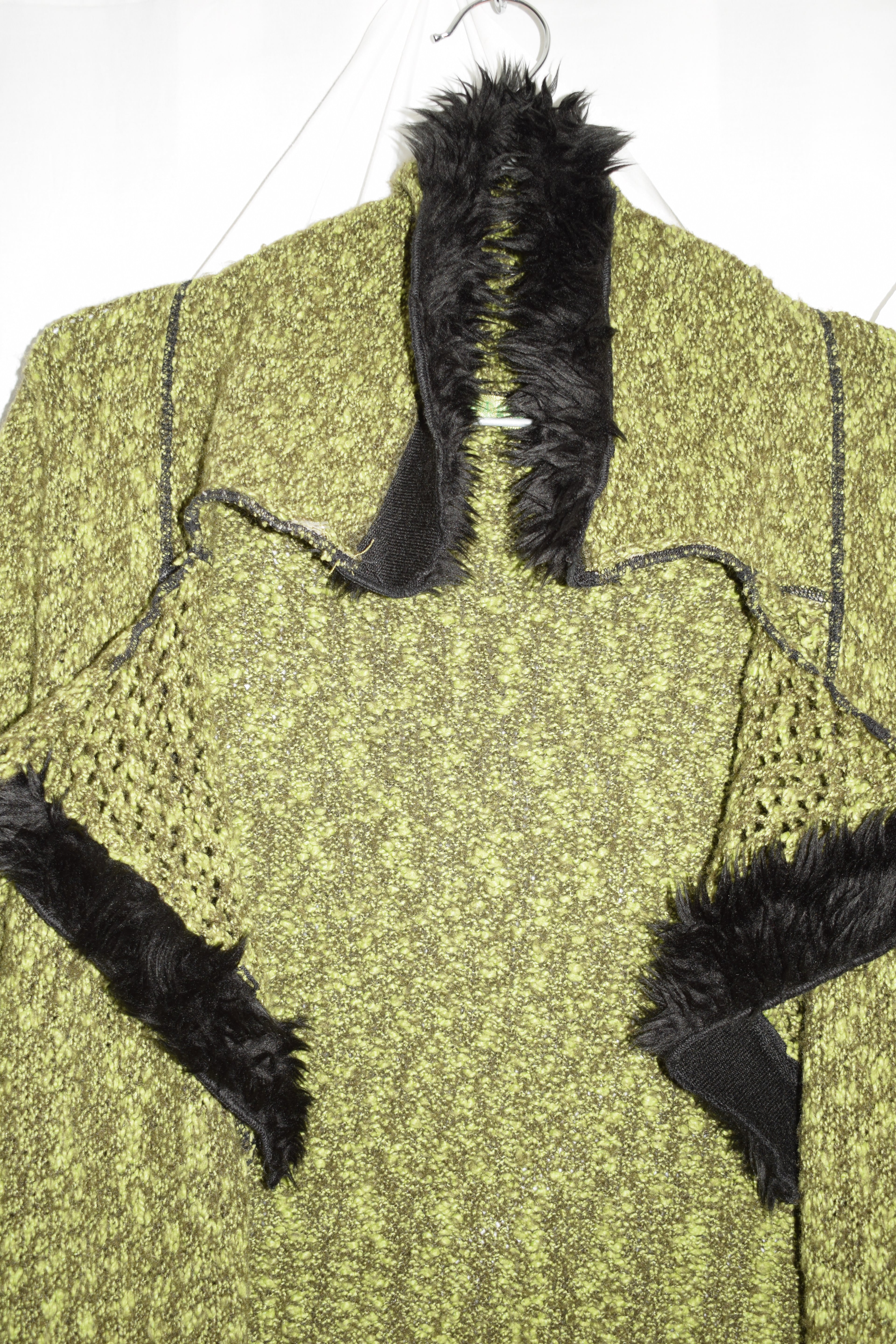 GREEN KNIT MAXI CARDIGAN