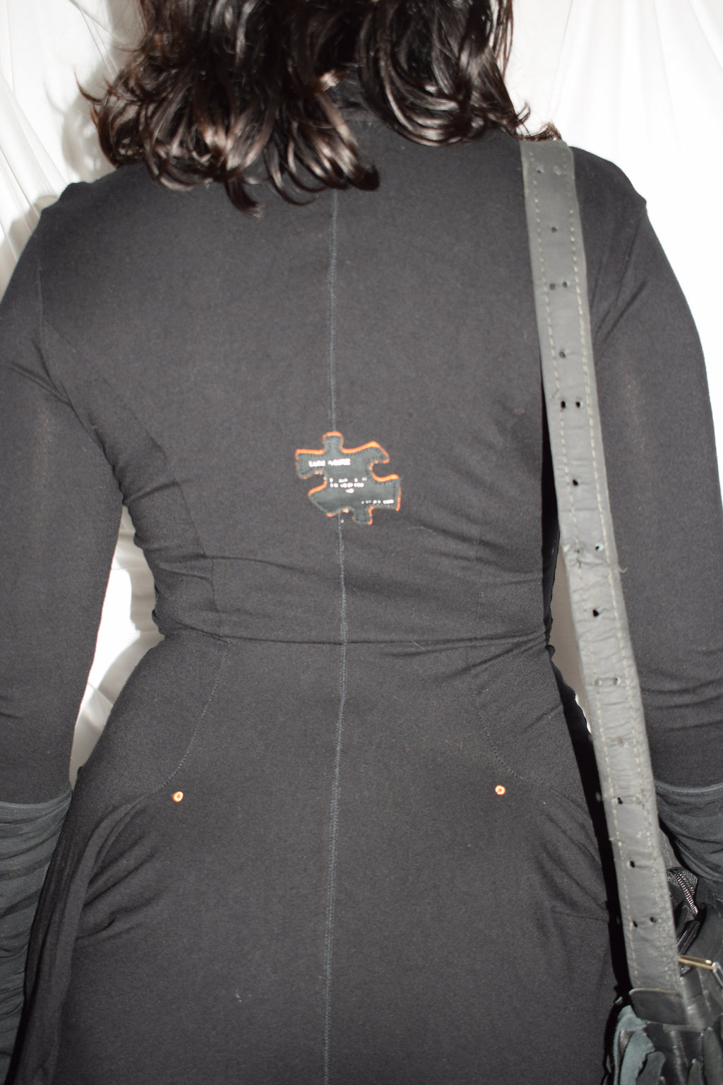 BLACK COP COPINE TURTLE NECK DRESS