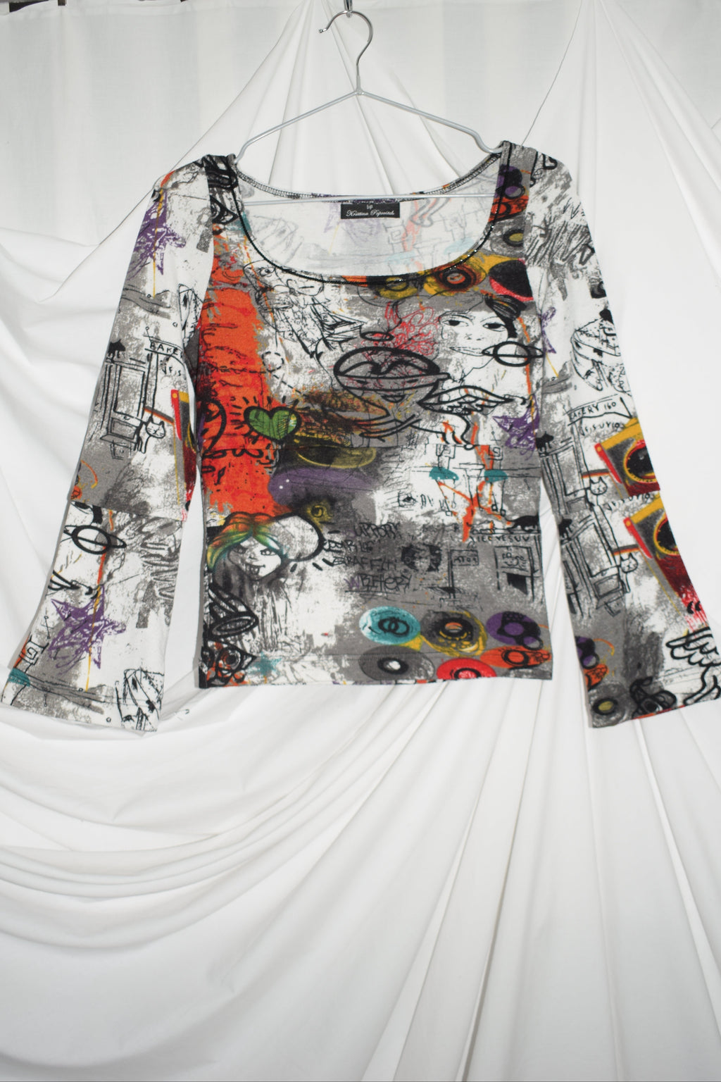 ILLUSTRATION KNIT LONG SLEEVE TOP