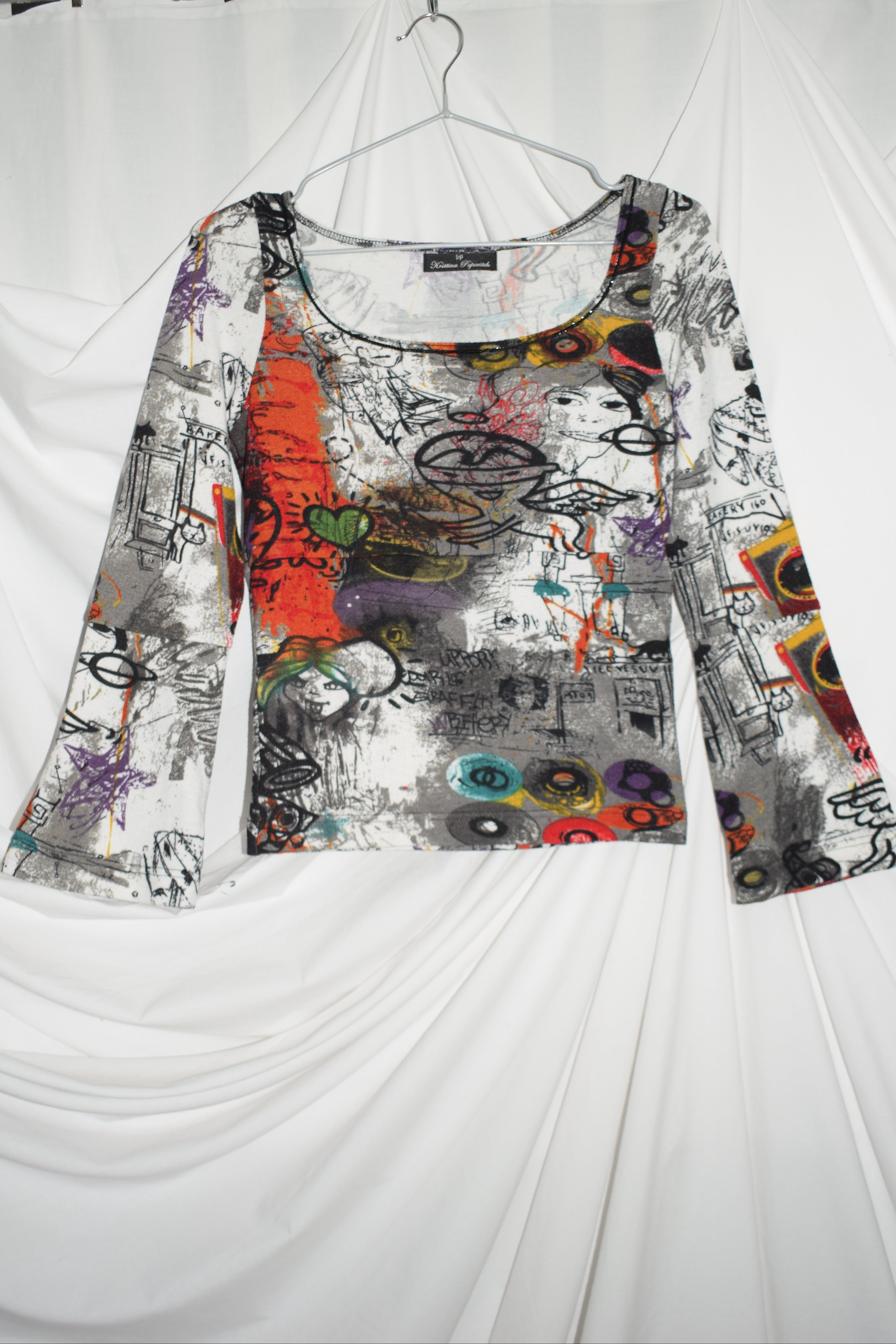 ILLUSTRATION KNIT LONG SLEEVE TOP