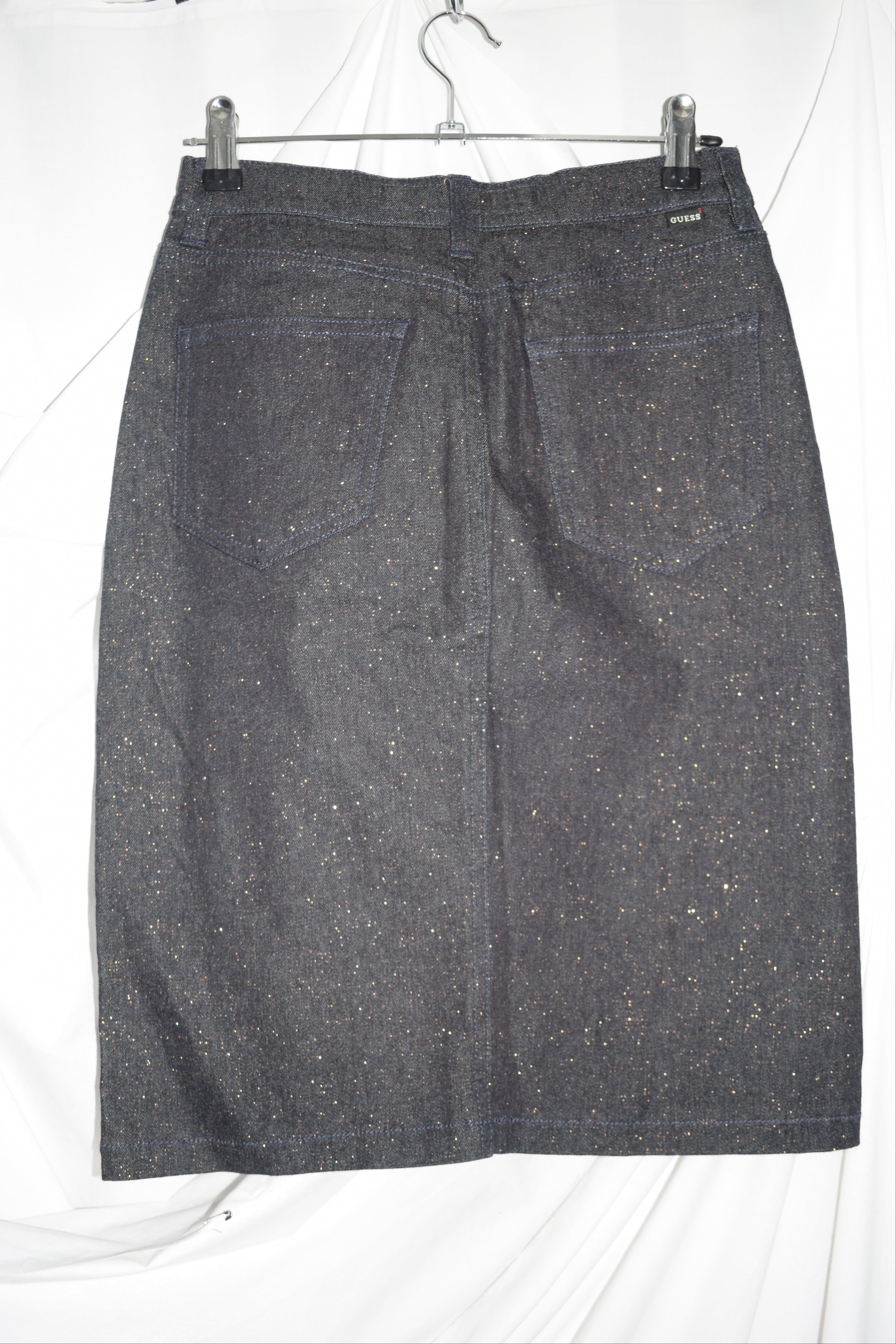 GOLD SPARKLE DENIM SKIT by BOSS