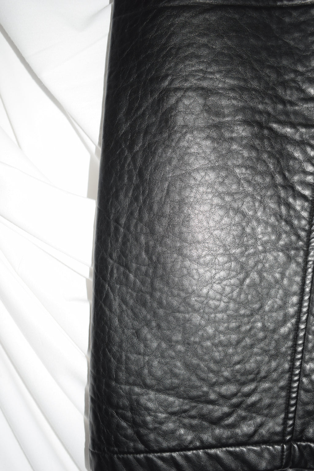 FAUX LEATHER MIDI SKIRT