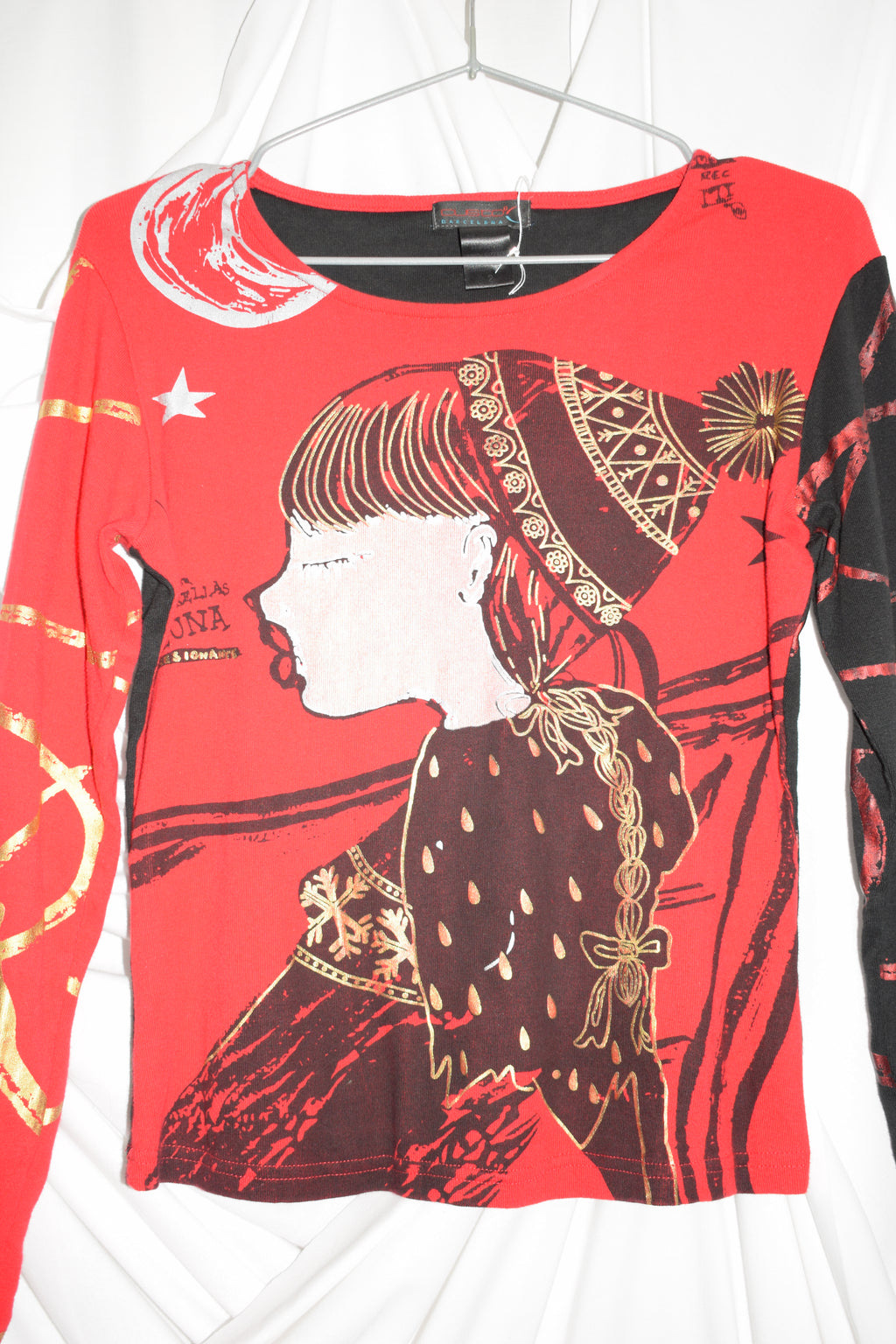 RED CUSTO BARCELONA GRAPHIC LONG SLEEVE