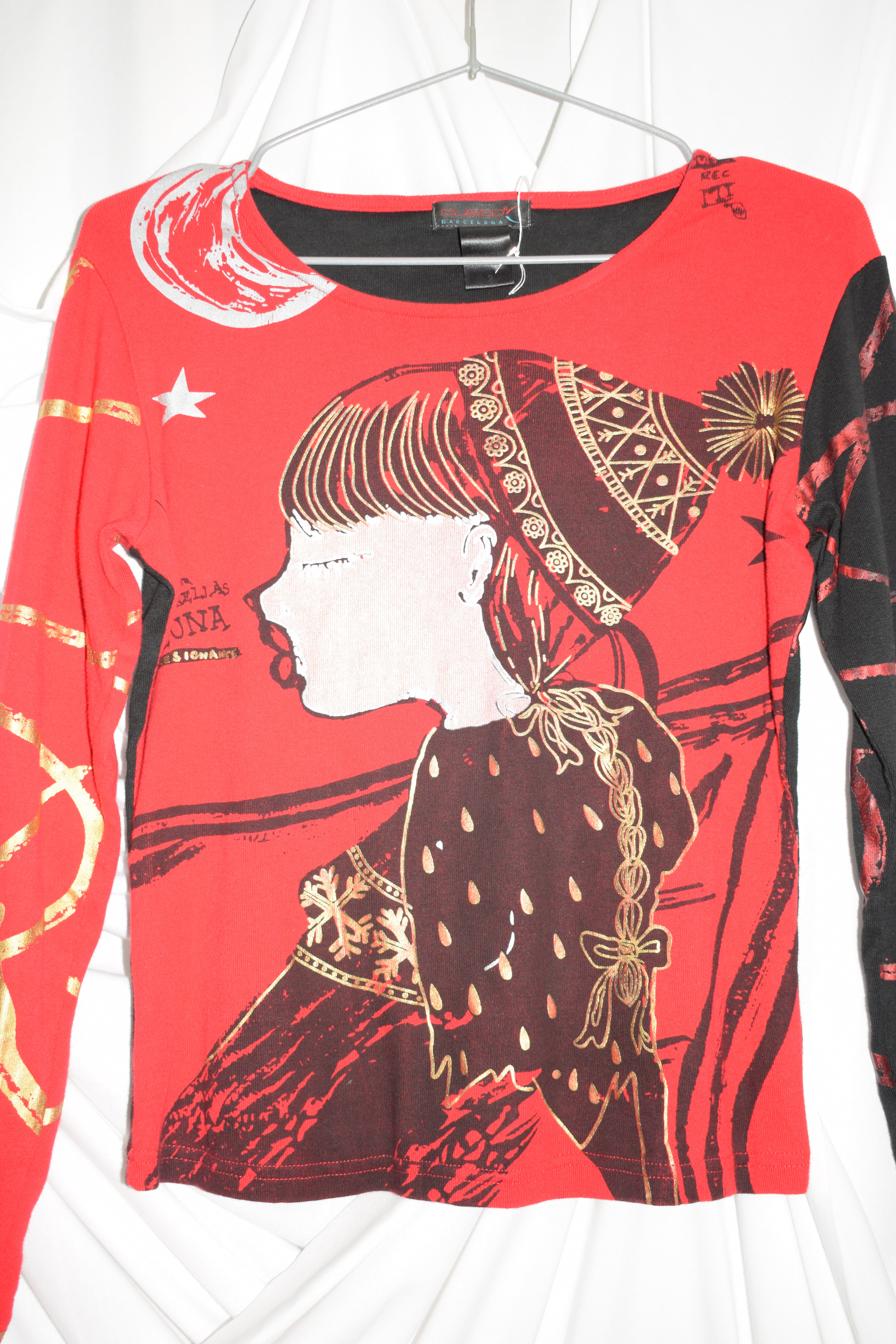 RED CUSTO BARCELONA GRAPHIC LONG SLEEVE