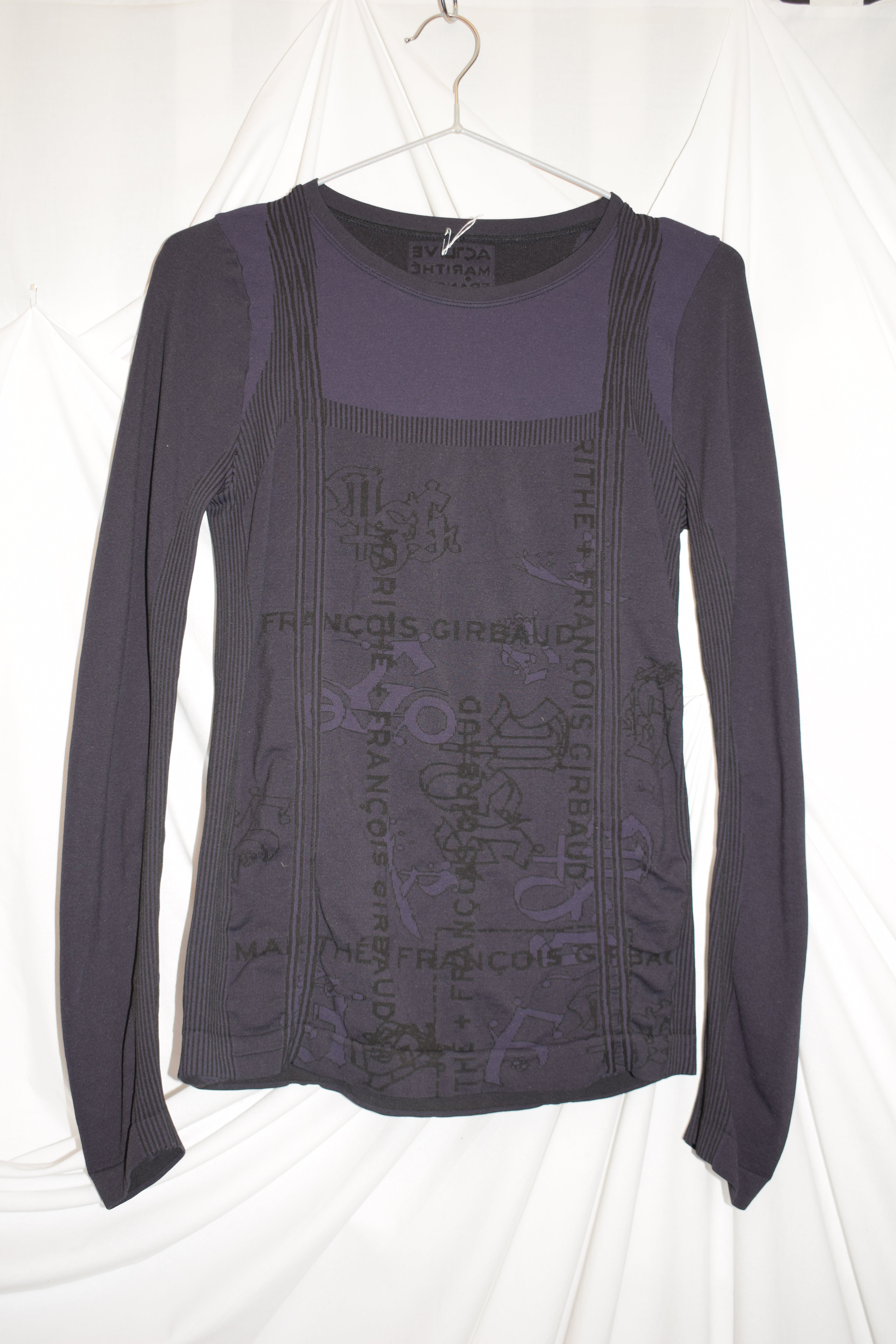 PURPLE LONG SLEEVE ELASTIC TOP by MFG