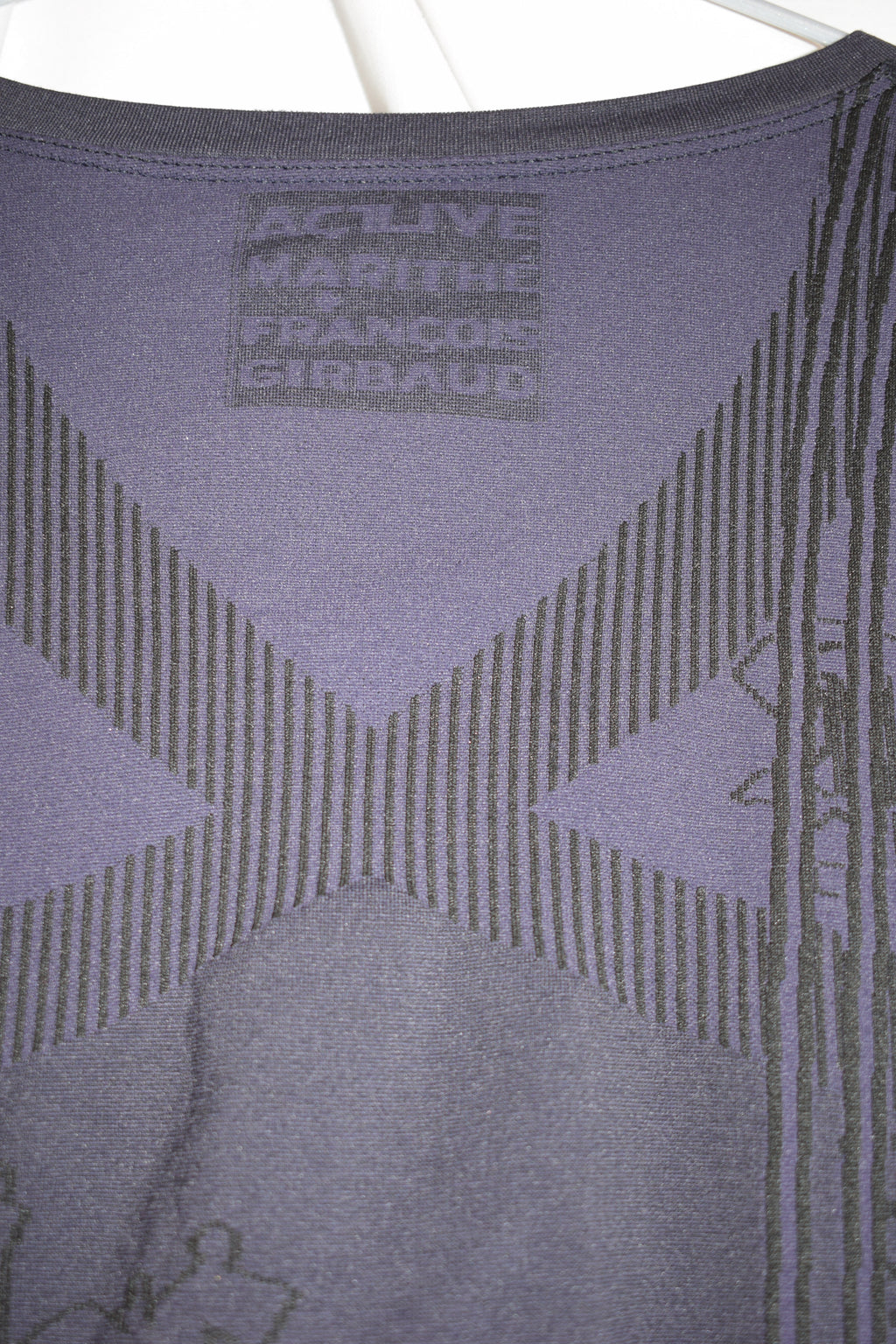 PURPLE LONG SLEEVE ELASTIC TOP by MFG
