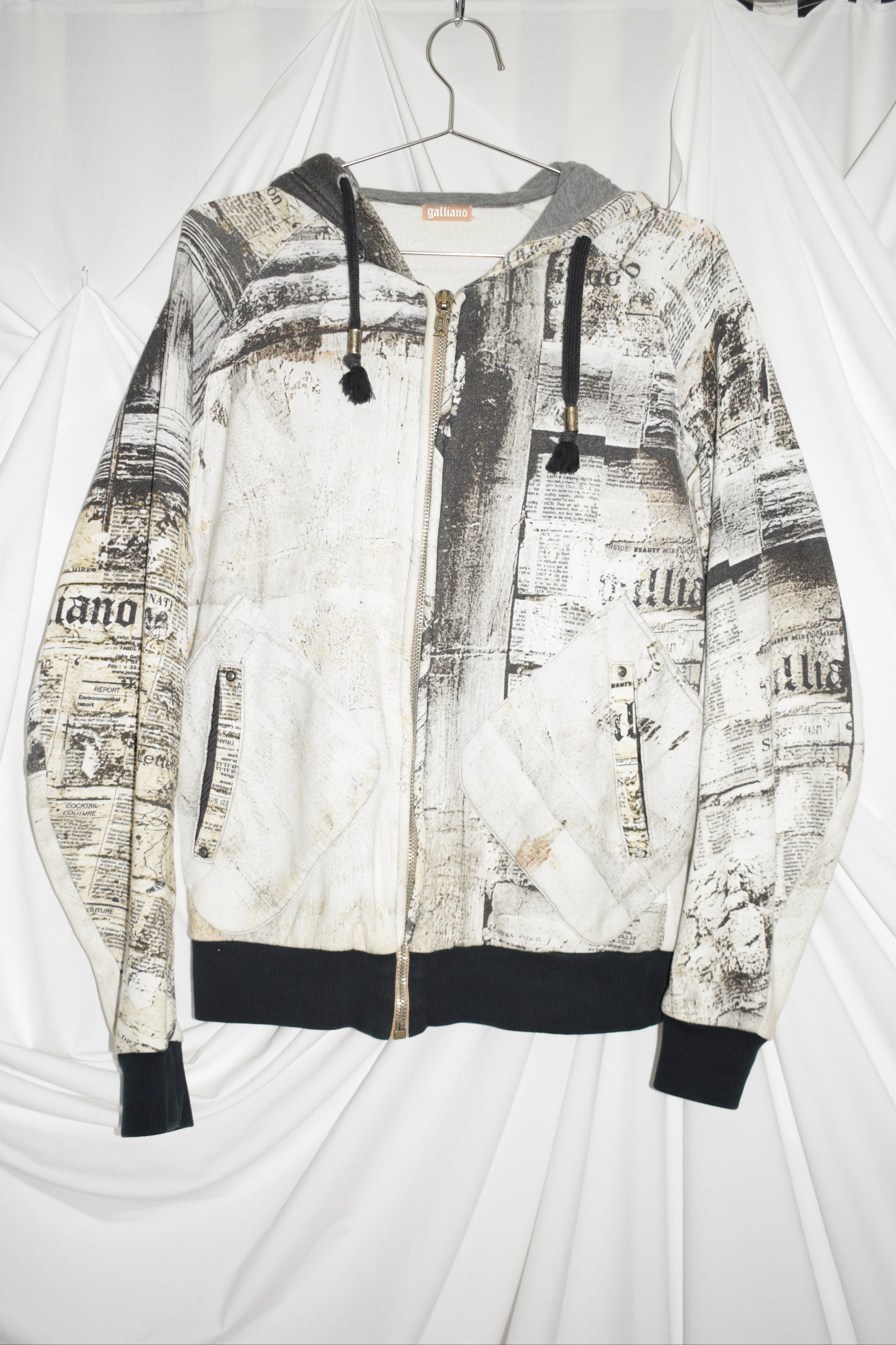 GALLIANO ZIP-UP HOODIE