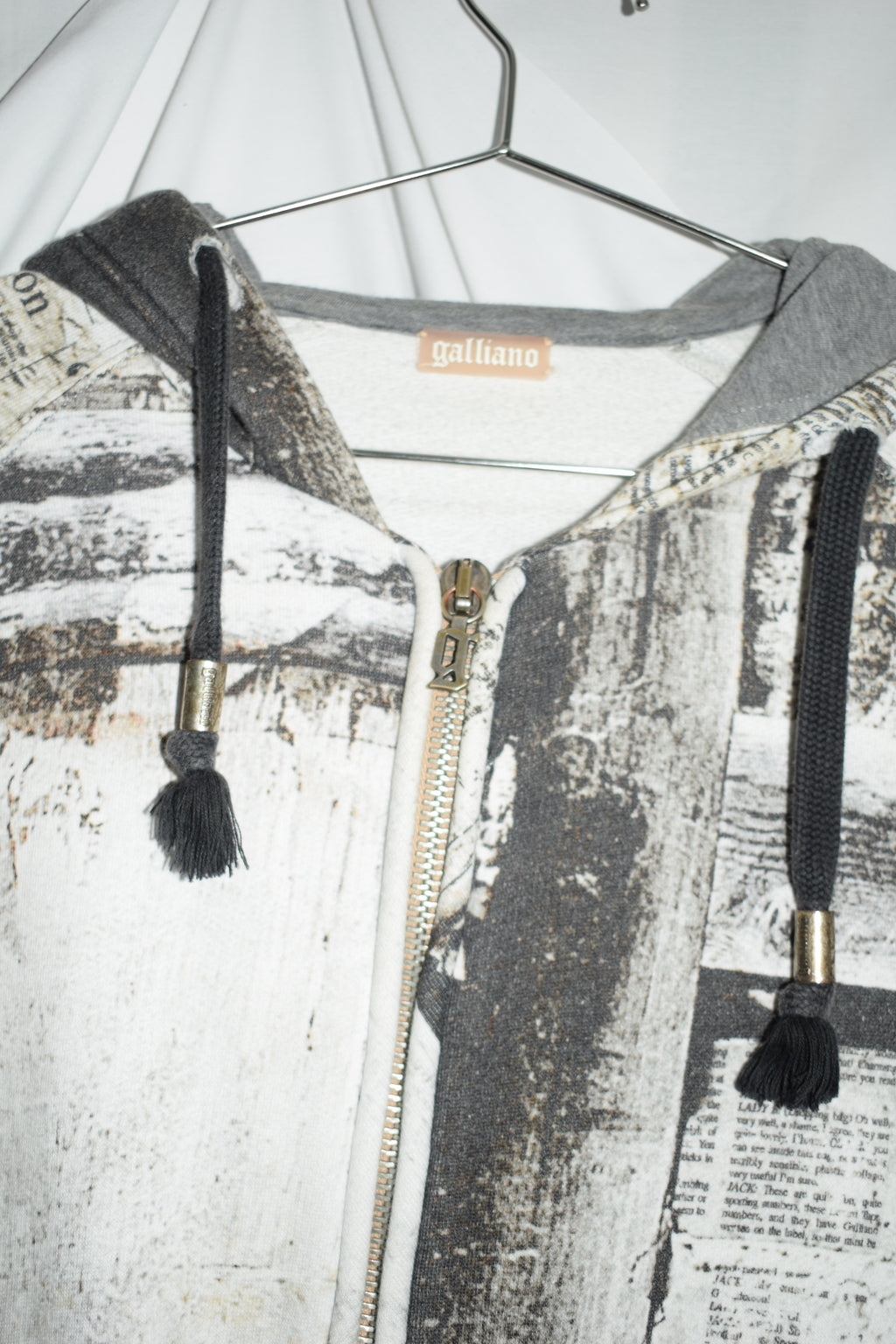 GALLIANO ZIP-UP HOODIE