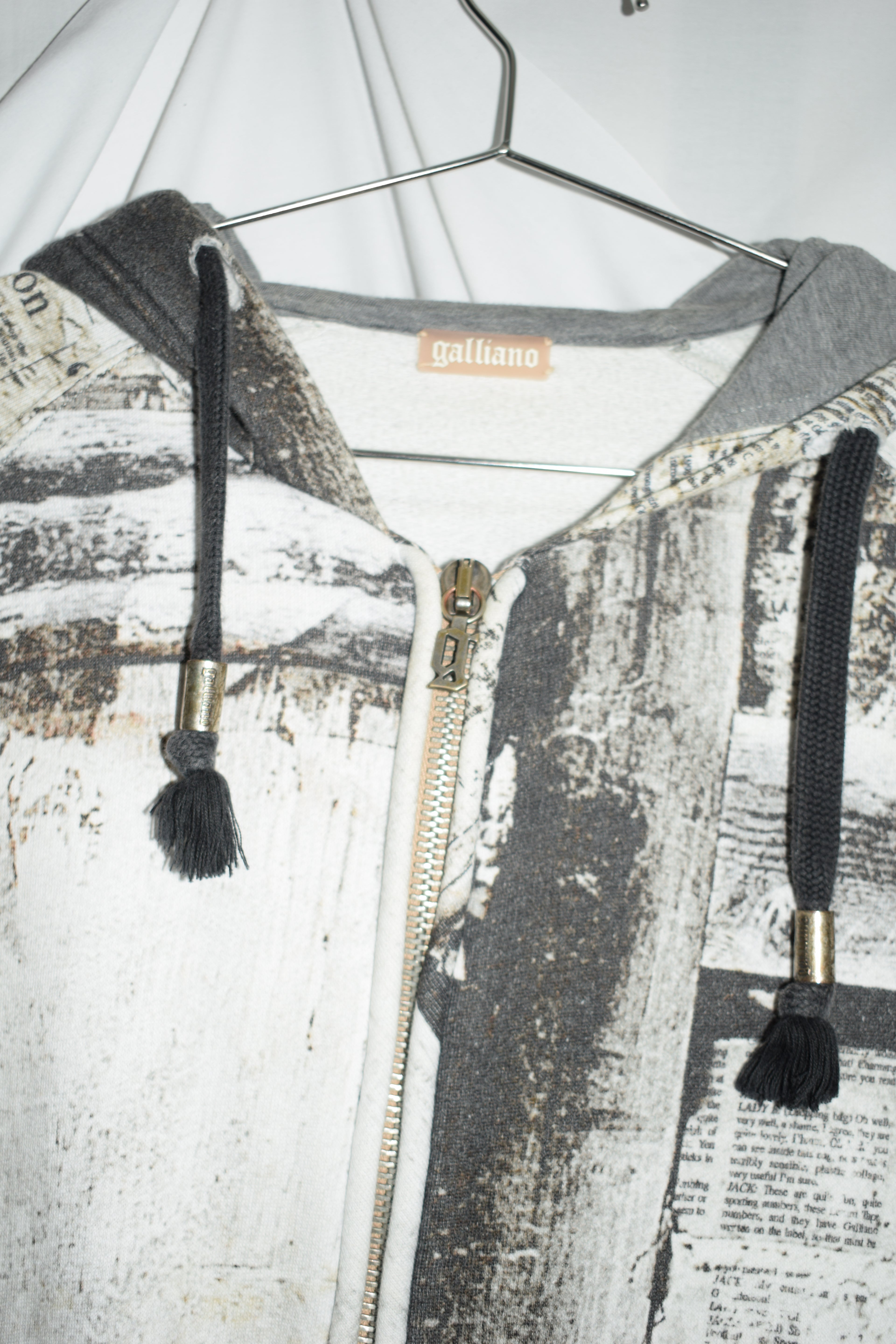GALLIANO ZIP-UP HOODIE