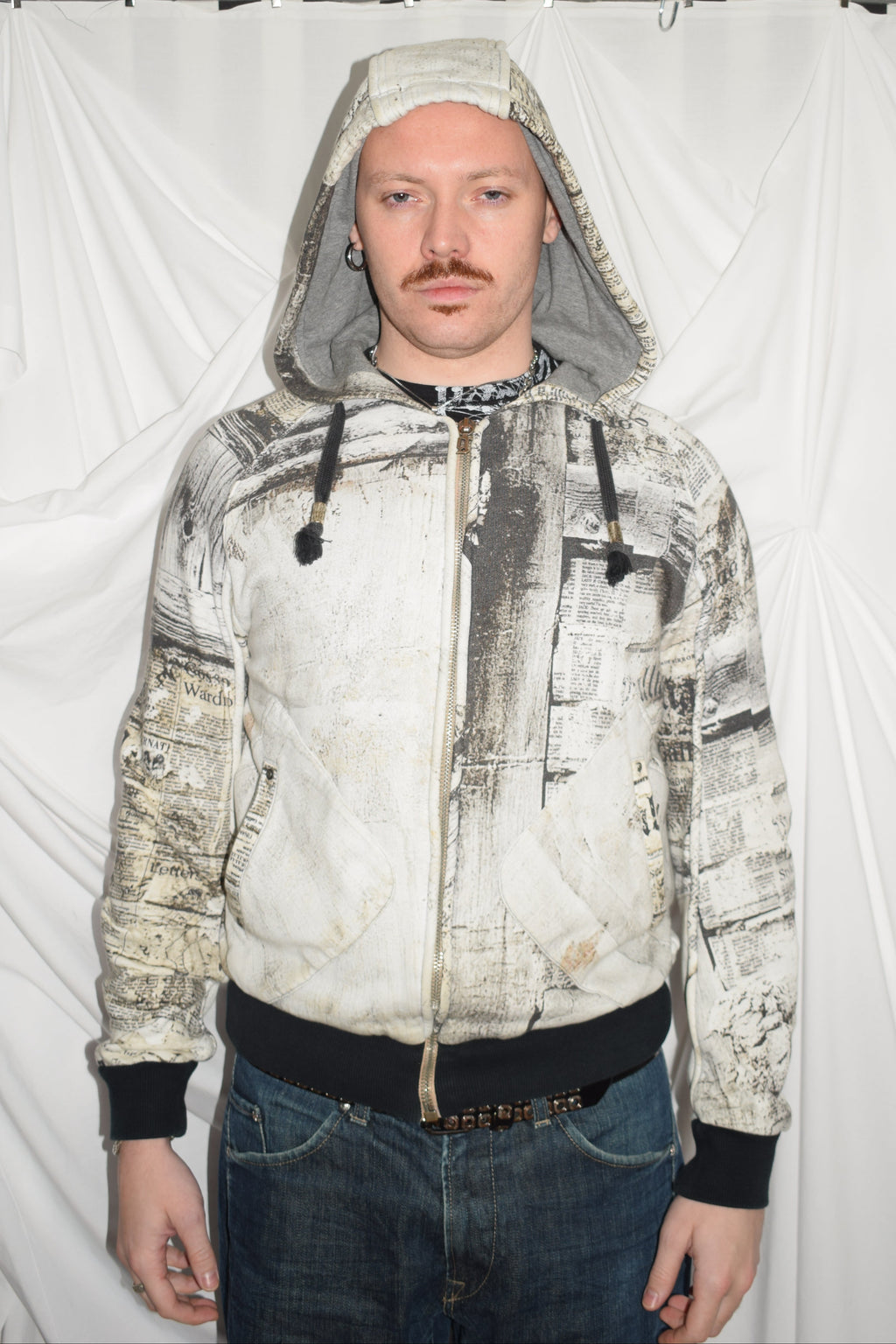GALLIANO ZIP-UP HOODIE
