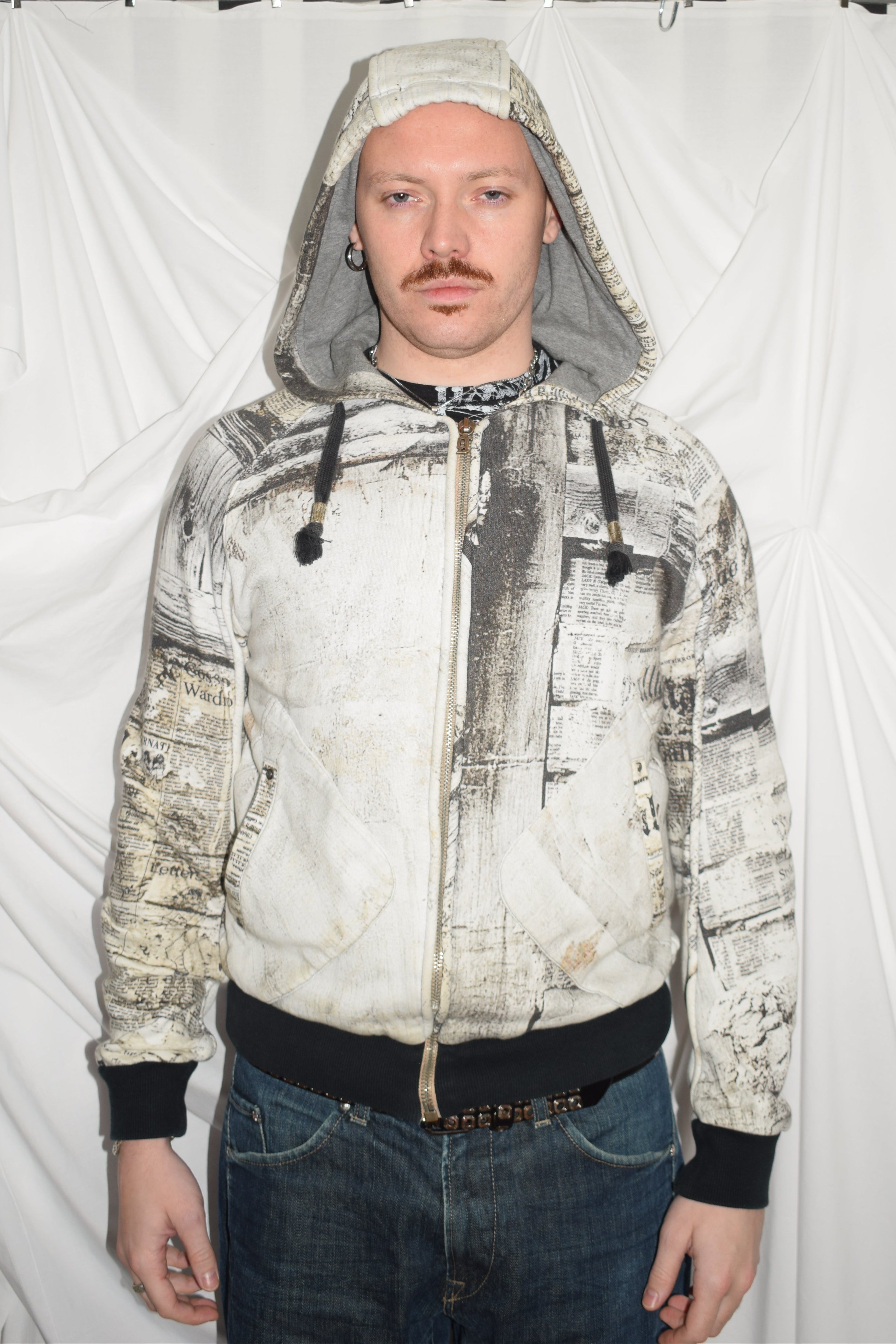 GALLIANO ZIP-UP HOODIE