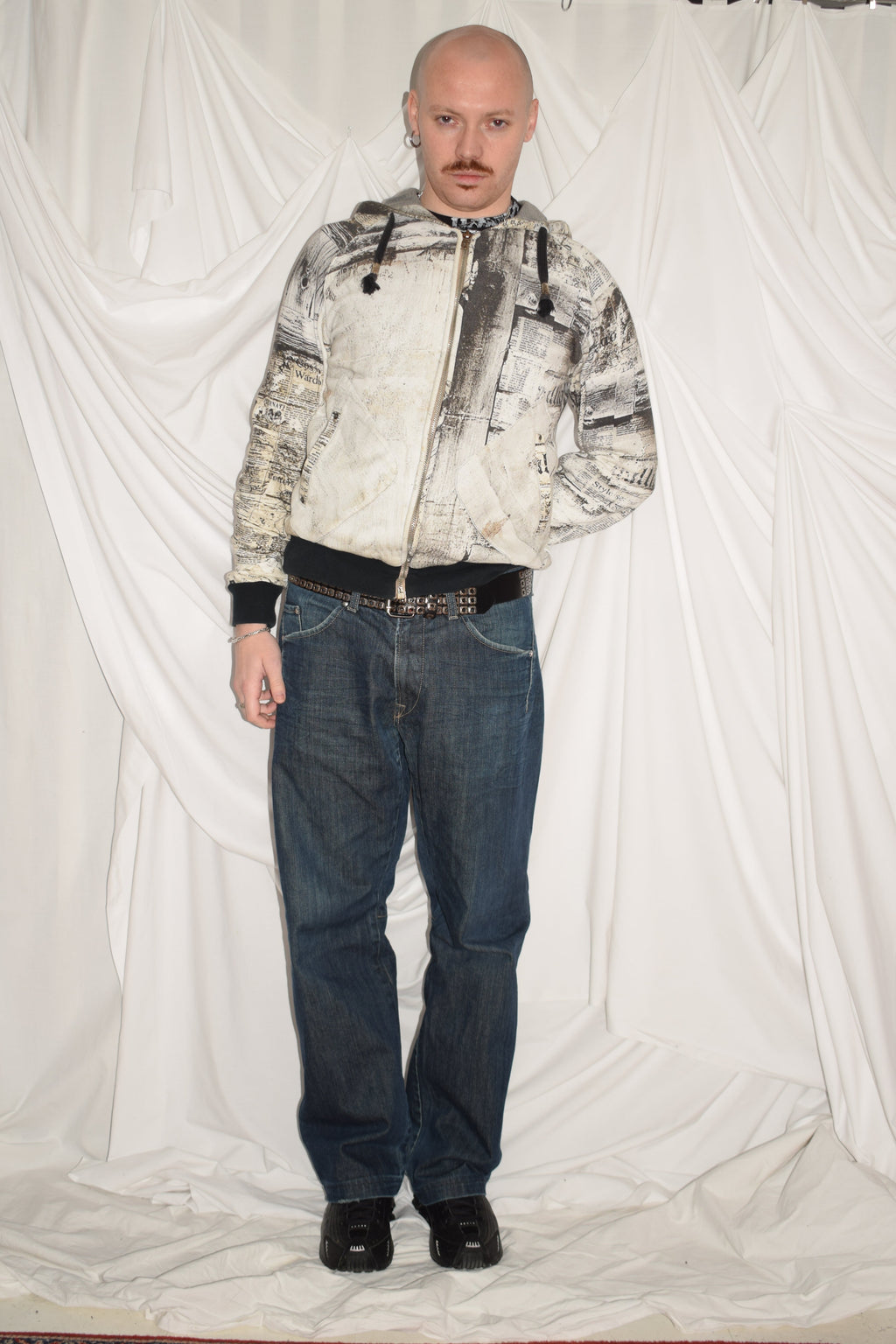 GALLIANO ZIP-UP HOODIE