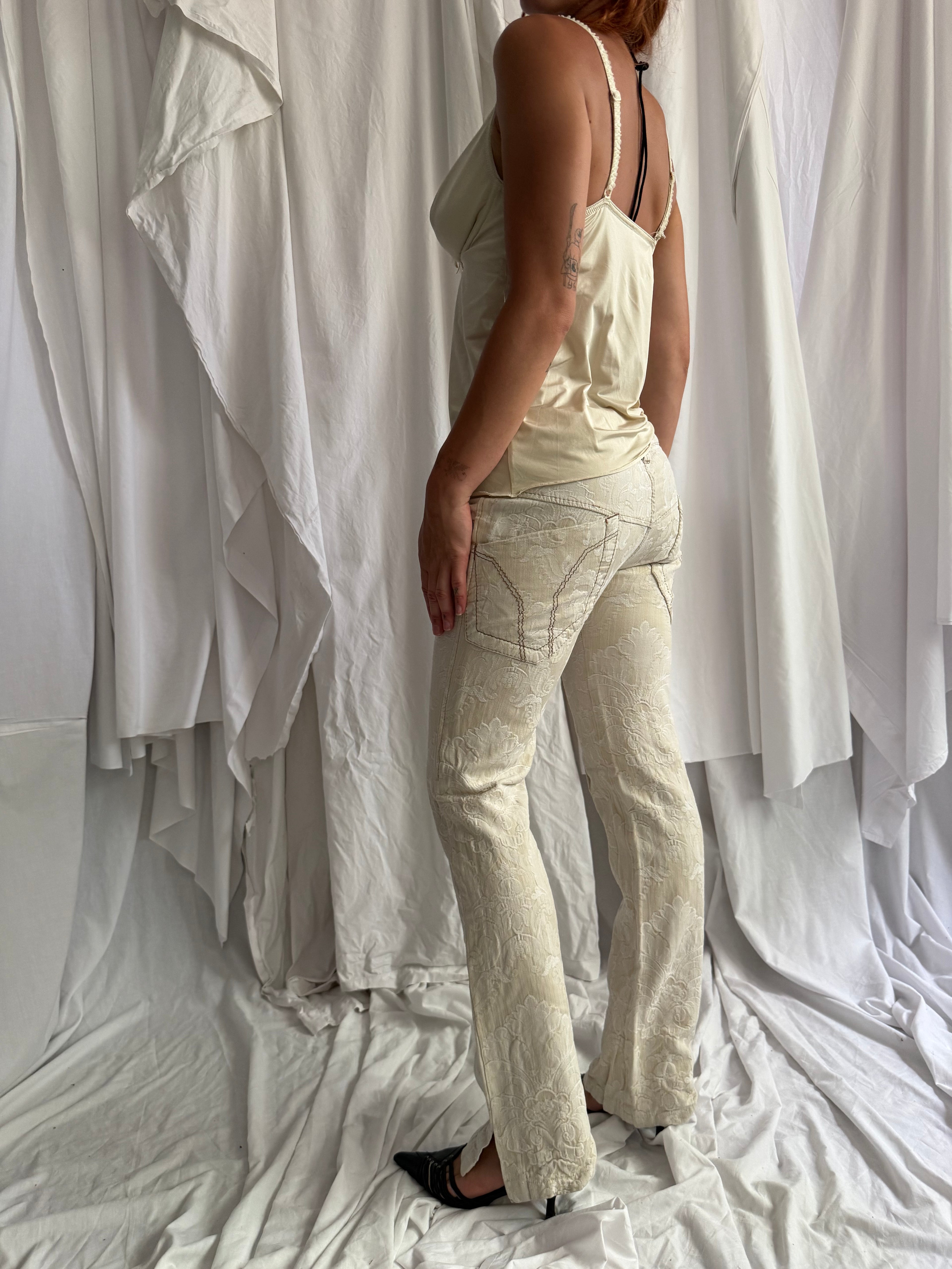 CREAM SATIN CAMI TOP