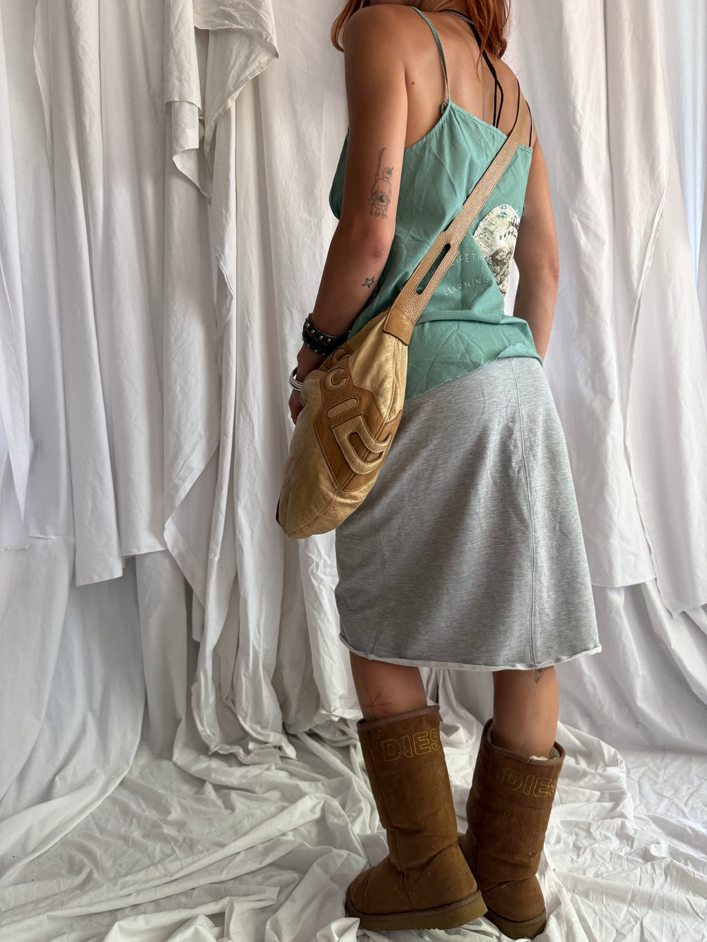 TURQUOISE EMBROIDERED CAMI TOP