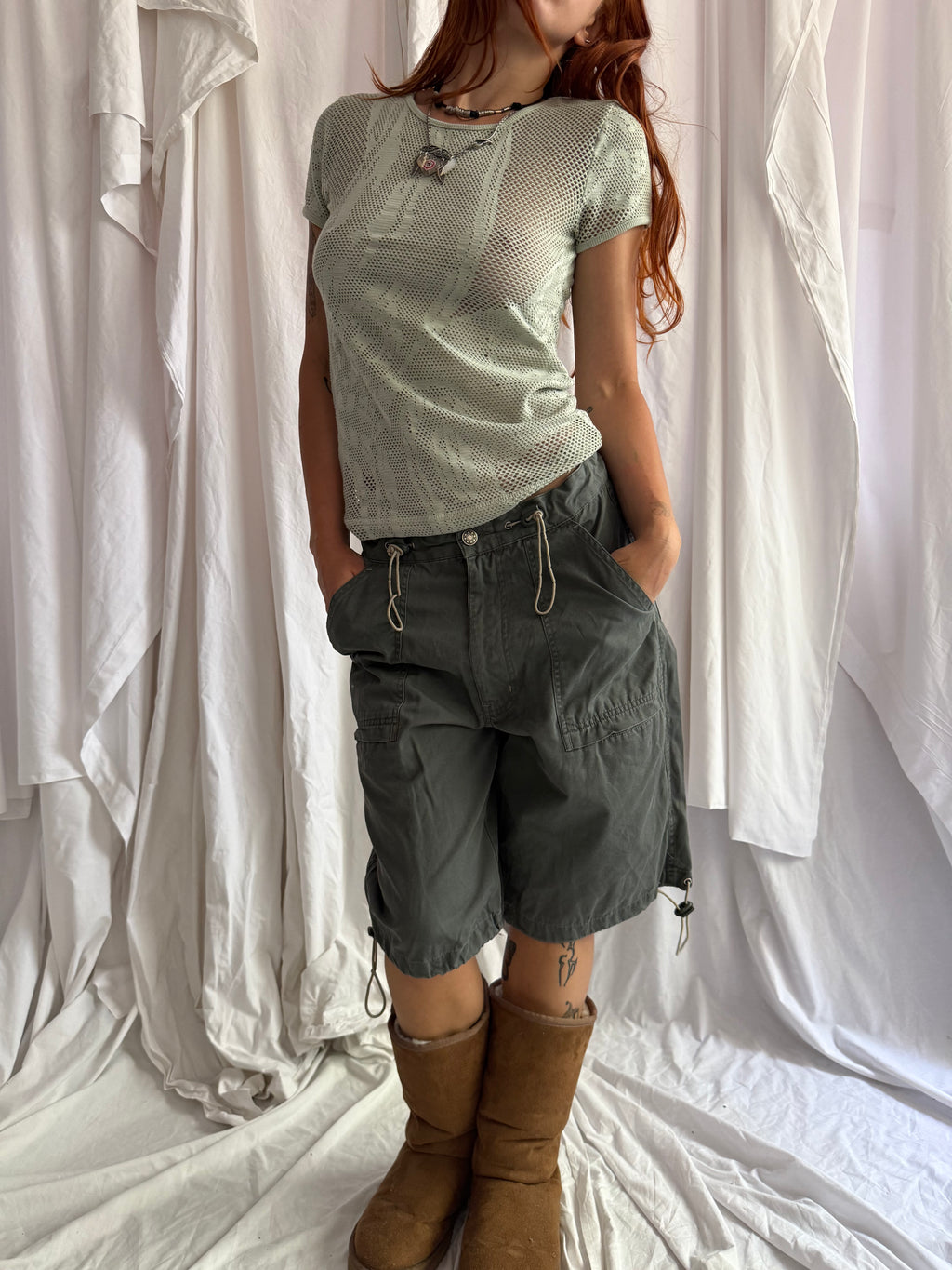 DIESEL SAGE GREEN FITTED T-SHIRT