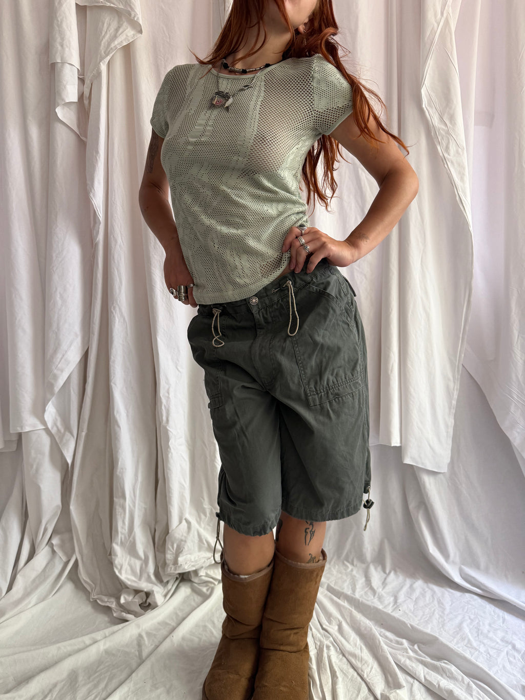 DIESEL SAGE GREEN FITTED T-SHIRT